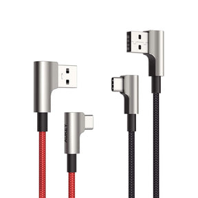 Cables AUKEY 2-pack 90 degree braided usb-a to c cable (2m / 6.6ft)