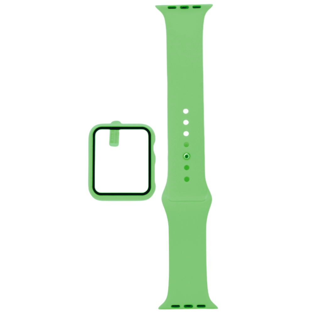 Accesorios EL REY pulsera + bumper con protector de pantalla para  apple watch 40 mm color - verde limon -