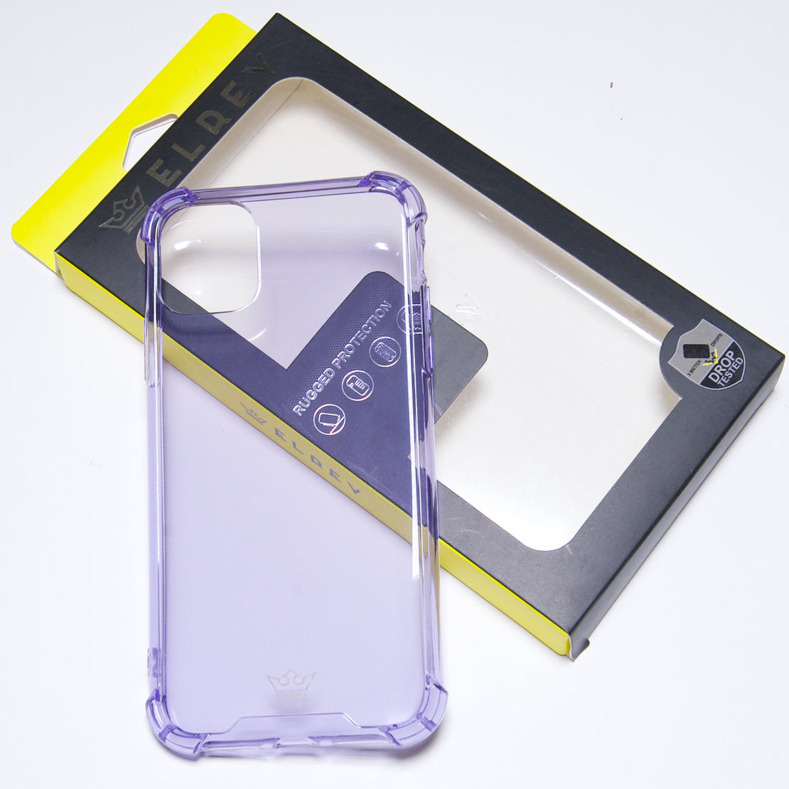 Estuche EL REY hard case flexible reforzado morado iphone 11 pro