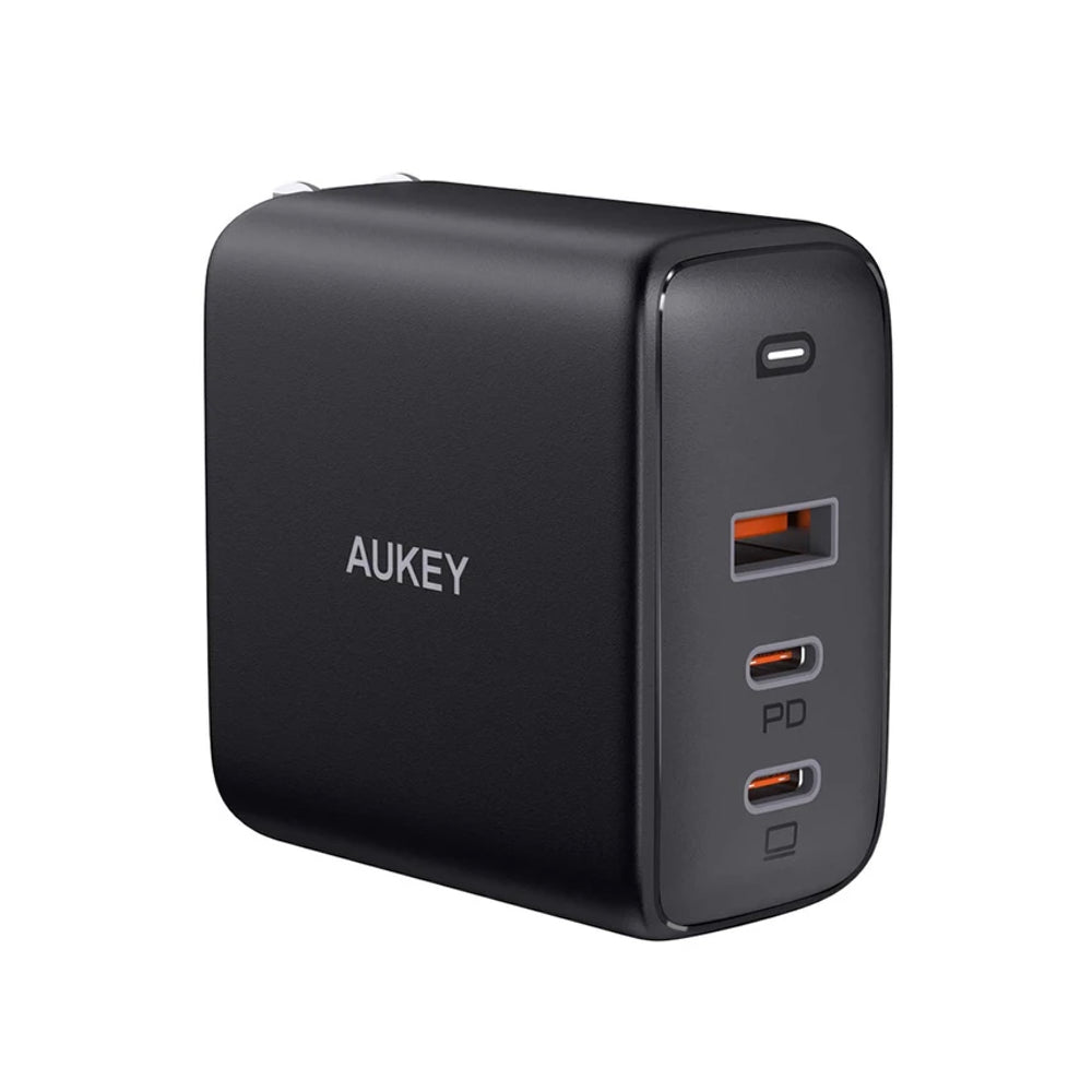 CP AUKEY 3-port 90w pd wall charger with gan power tech (wh)