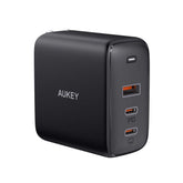 CP AUKEY 3-port 90w pd wall charger with gan power tech (wh)