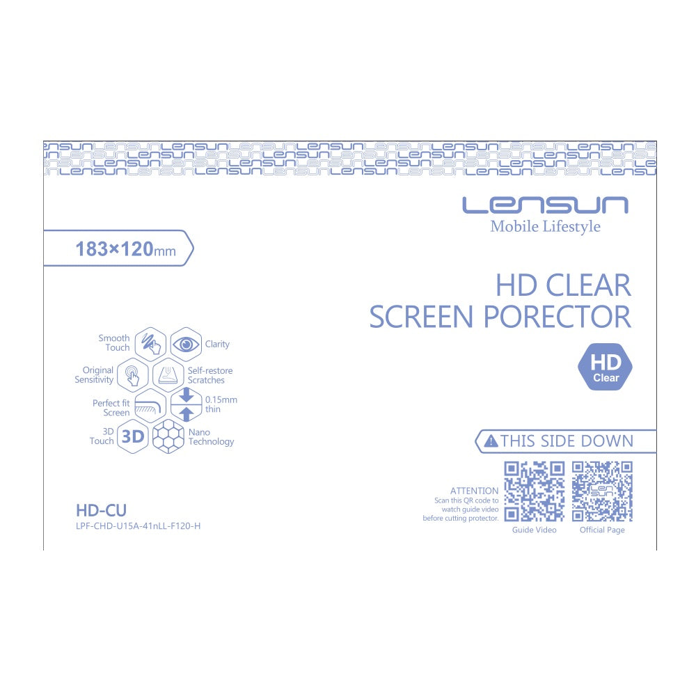LENSUN film nano   flexible self - restore personalizado glossy con pad 18x50 - 183x120mm
