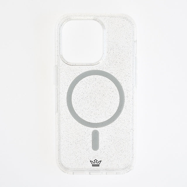 Estuche EL REY symmetry con magsafe transparente / glitter iphone 14 plus