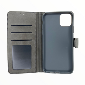Estuche LC IMEEKE libreta con porta tarjeta gris - iphone 11 pro max