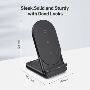 Accesorios AUKEY 2-in-1 wireless fast charger (bk,wh)