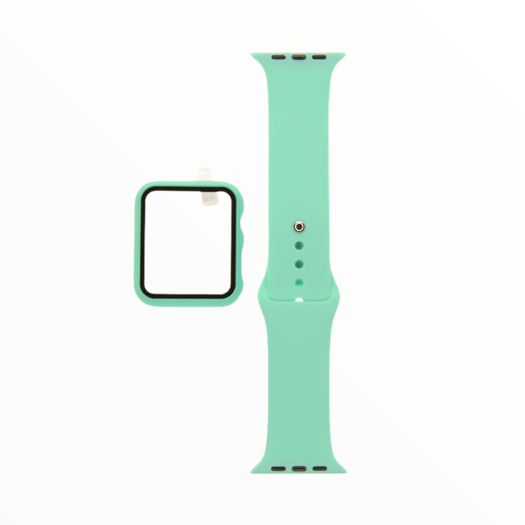 Accesorios EL REY pulsera + bumper con protector de pantalla para  apple watch 42 mm color menta