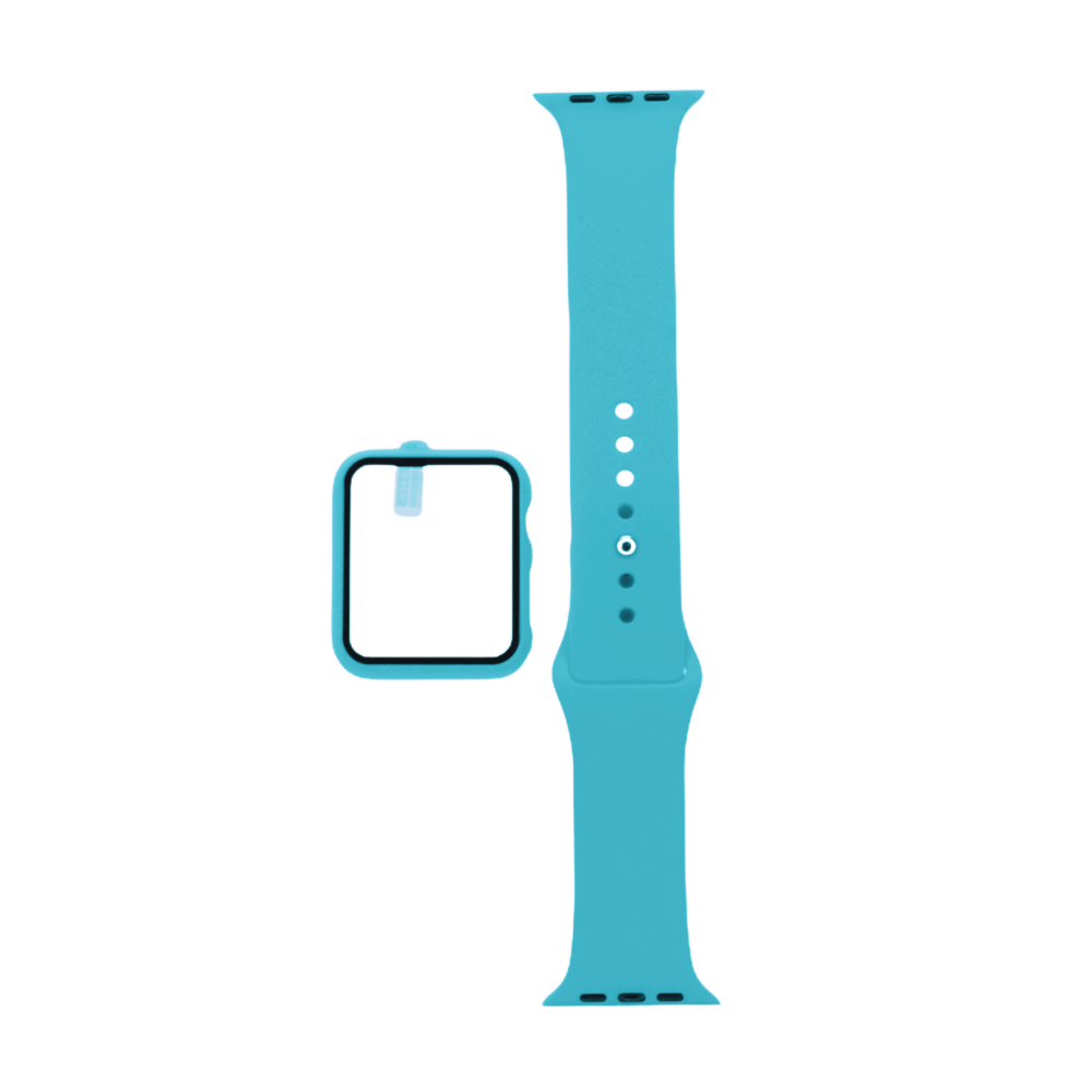 Accesorios EL REY pulsera + bumper con protector de pantalla para  apple watch 38 mm color - turquesa -