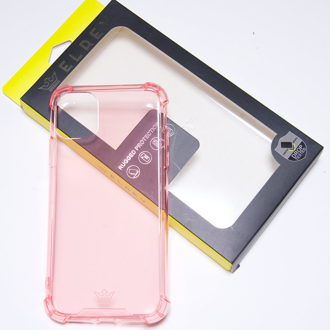 Estuche EL REY hard case flexible reforzado rosado  iphone 11 pro