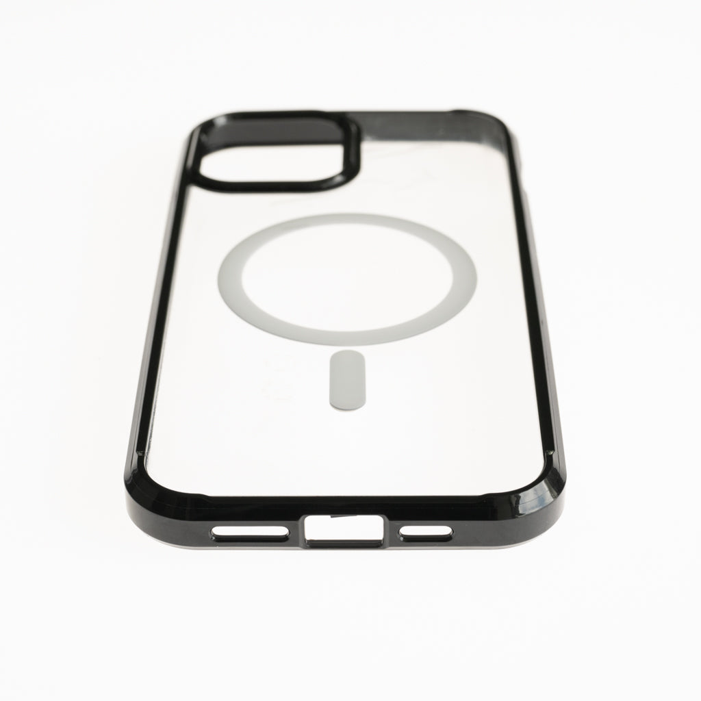 Estuche SPIGEN magsafe-transparente marco negro IPHONE 13