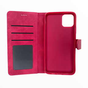 Estuche LC IMEEKE libreta con porta tarjeta fucsia - IPHONE 12 / PRO 6.1