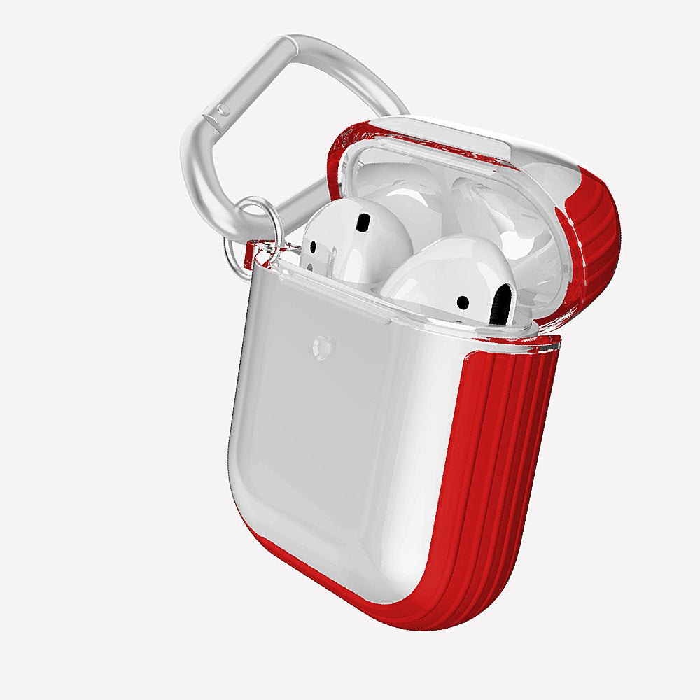 Estuche XDORIA defense clear for airpods 1/2 rojo