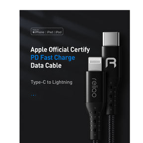 Cables MCDODO Cable Mfi Tipo C A Lighting Ultra Rapido Reforzado - Negro