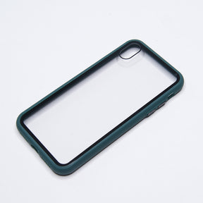Estuche EL REY marco de color verde y parte de atras transparente - iphone xs max