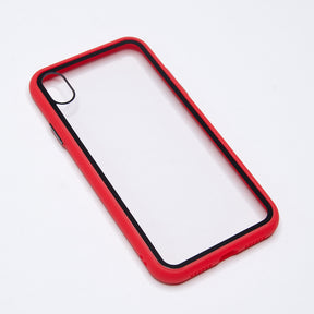 Estuche EL REY marco de color rojo y parte de atras transparente - iphone xs max