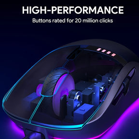 Accesorios AUKEY knight rgb gaming mouse 10000 dpi resolution con cable