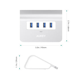 CP AUKEY 4-port usb 3.0 aluminum hub para computadora