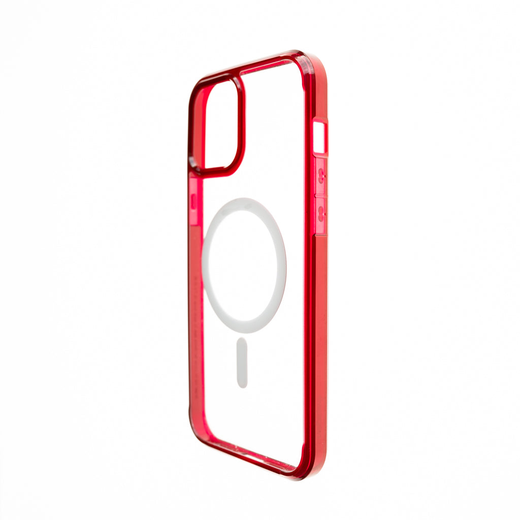 Estuche SPIGEN transparente marco rojo IPHONE 12 / PRO 6.1