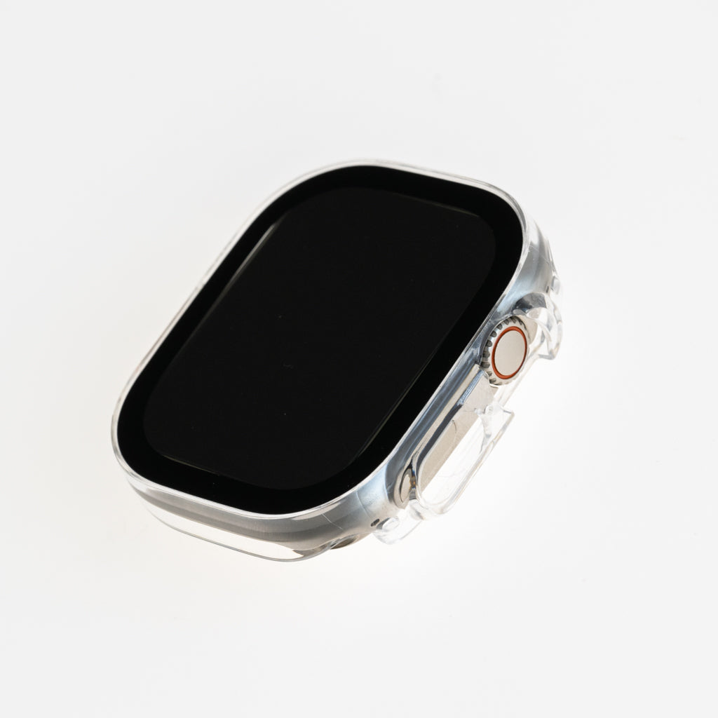 Estuche EL REY transparente + vidrio templado apple watch ultra - 49 mm