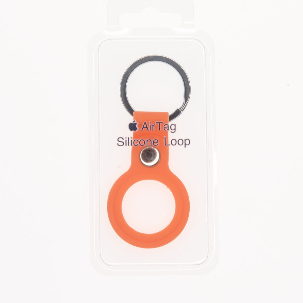 Estuche EL REY silicon abierto ambos lados naranja airtag