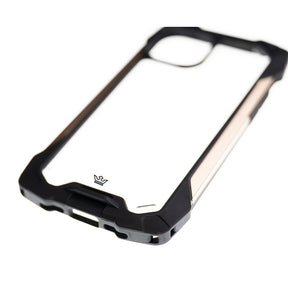 Estuche EL REY impact drop protection soporta 10 metros de caida negro/dorado - iphone 12/pro