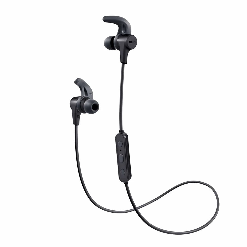 Accesorios AUKEY inalámbricos sports earbuds with magnetic clip (bk,gy)