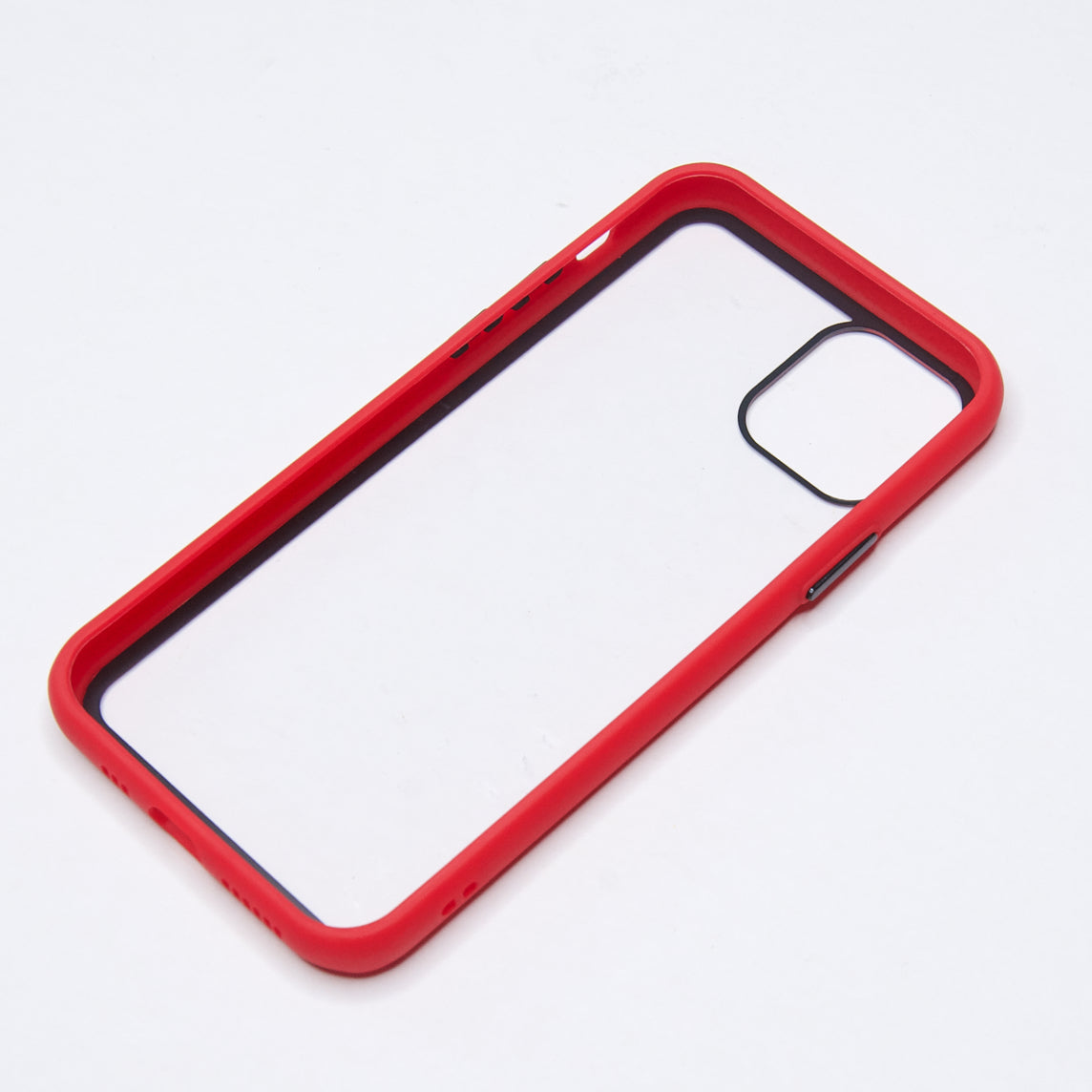 Estuche EL REY marco de color rojo y parte de atras transparente - iphone 11 pro max
