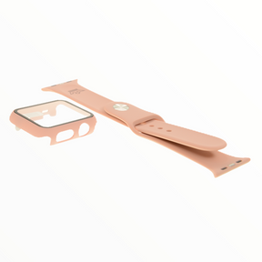 Accesorios EL REY pulsera + bumper con protector de pantalla para  apple watch 44 mm color palo rosa