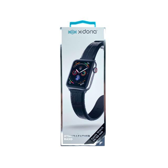 Accesorios XDORIA pulsera de cuero negro croc apple watch 38 / 40 mm