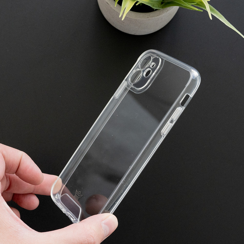 Estuche EL REY transparente con botones gris - IPHONE 11 (6.1)