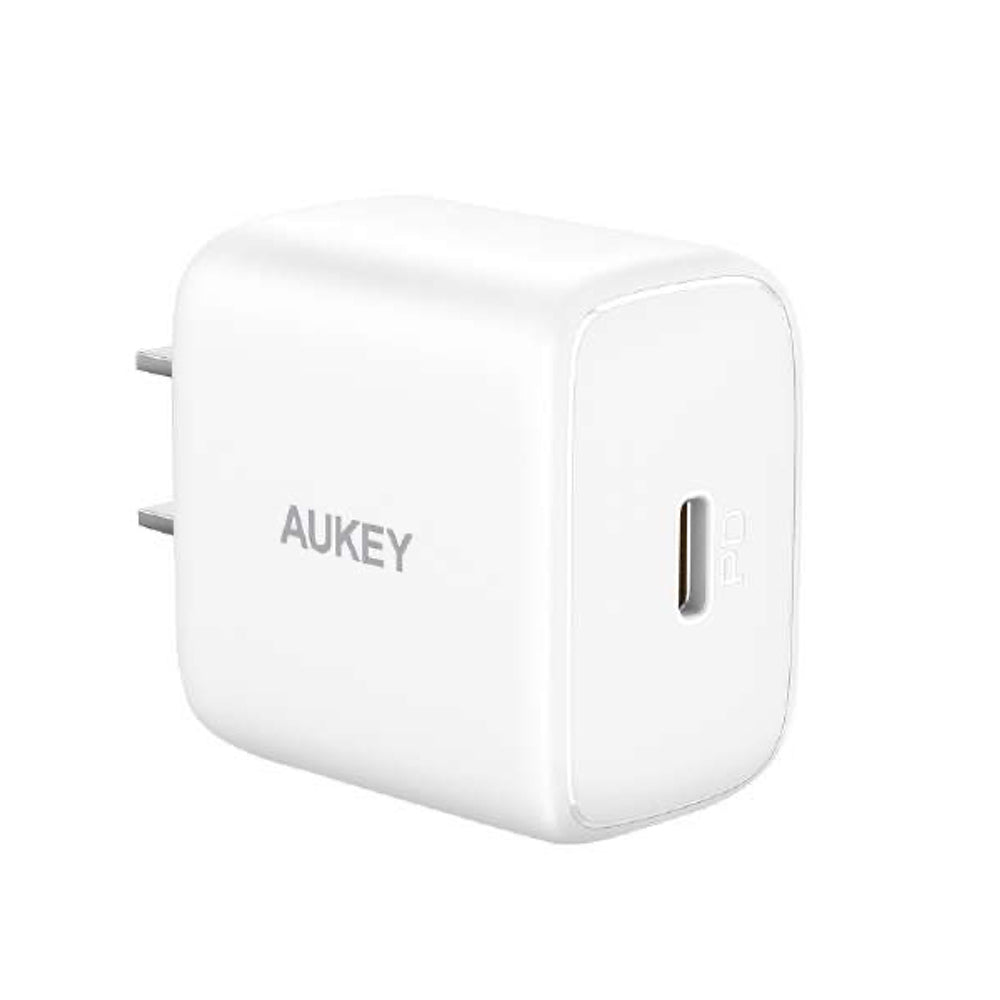 CP AUKEY 1-pack portable 20w pd wall charger (wh)