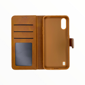 Estuche LC IMEEKE Libreta Con Porta Tarjeta Cafe - Samsung A01