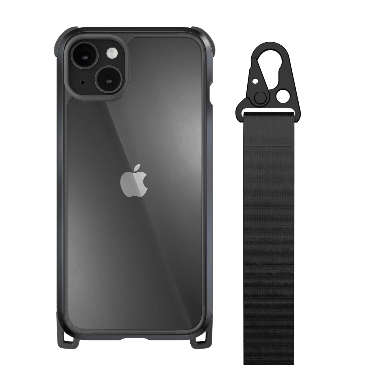 Estuche SWITCHEASY odyssey+ rugged utility protective case with strap iphone 14 plus 6.7 metal black / mystery black IPHONE 14 PLUS