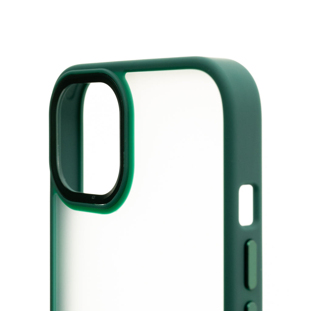 Estuche EL REY mate marco de color- verde - iphone 12 pro max