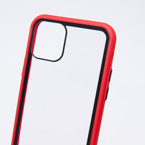 Estuche EL REY marco de color rojo y parte de atras transparente - iphone 11 pro max