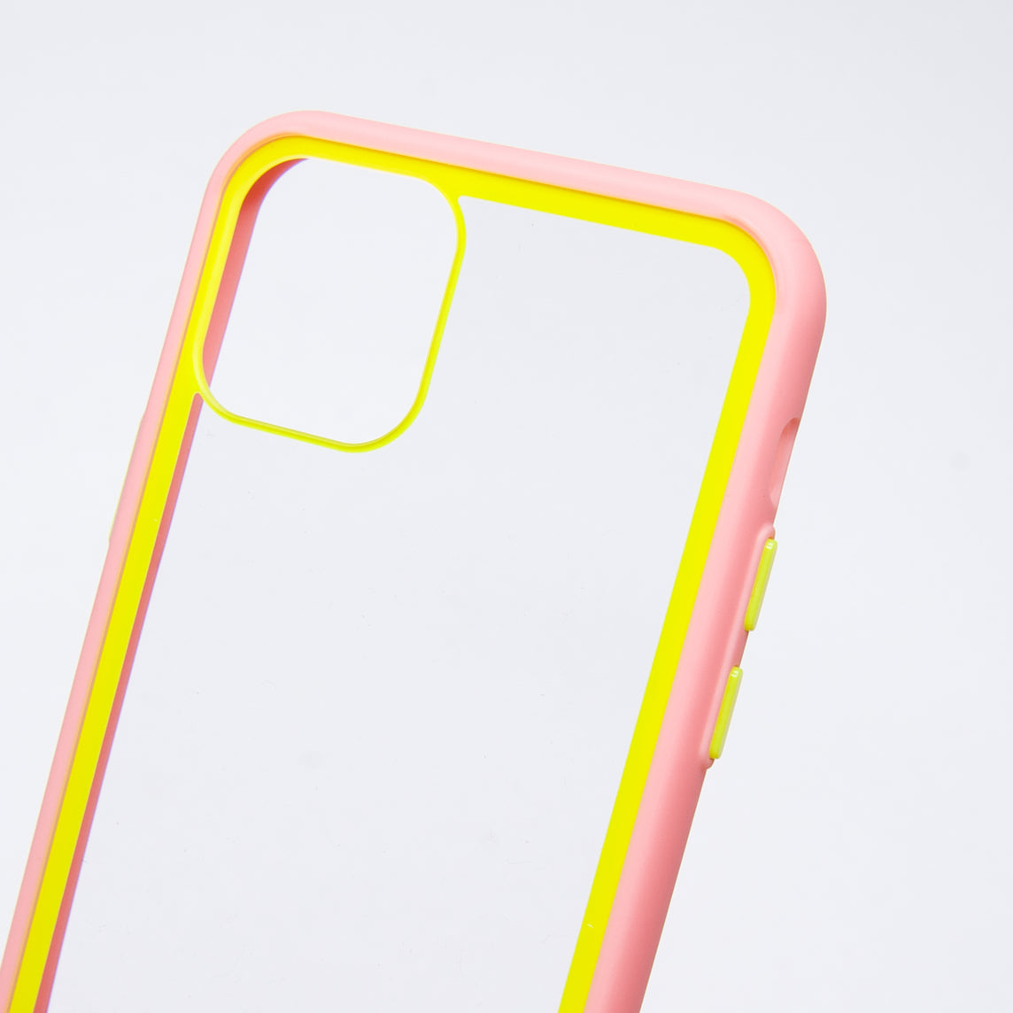 Estuche EL REY marco de color rosado y parte de atras transparente - iphone 11 pro
