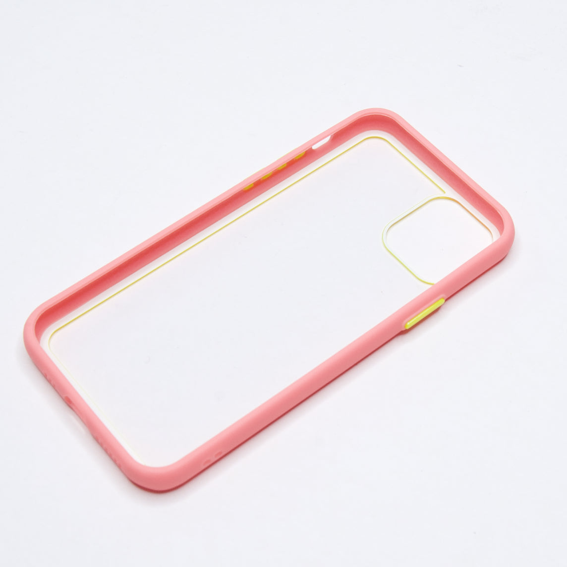 Estuche EL REY marco de color rosado y parte de atras transparente - iphone 11 pro