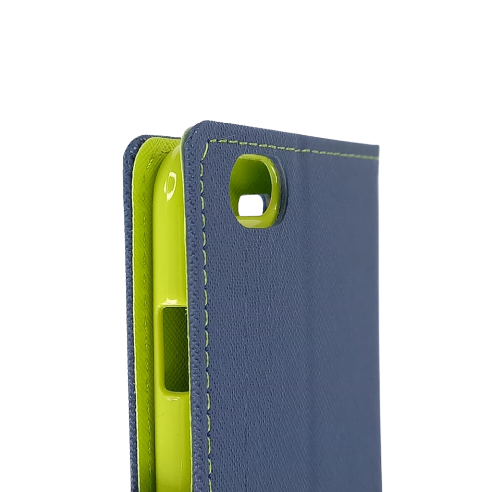 Estuche GOOSPERY fancy diary azul marino/verde  - iphone 6 plus