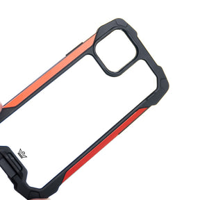 Estuche EL REY impact drop protection soporta 10 metros de caida negro/rojo - iphone 12/pro