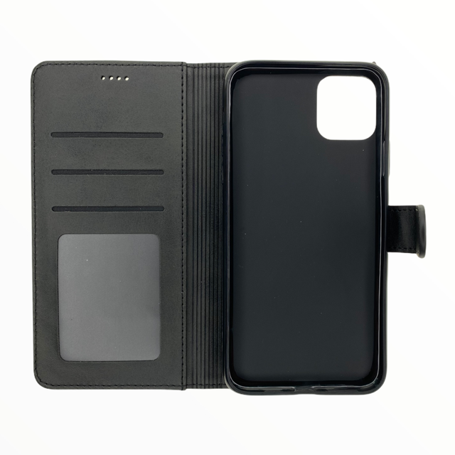 Estuche LC IMEEKE libreta con porta tarjeta negro - IPHONE 12 MINI 5.4