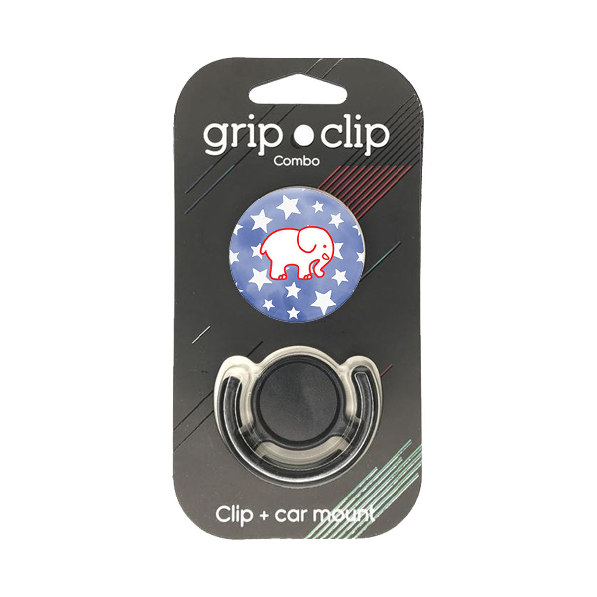 GRIP CLIP ivory con estrellas con holder