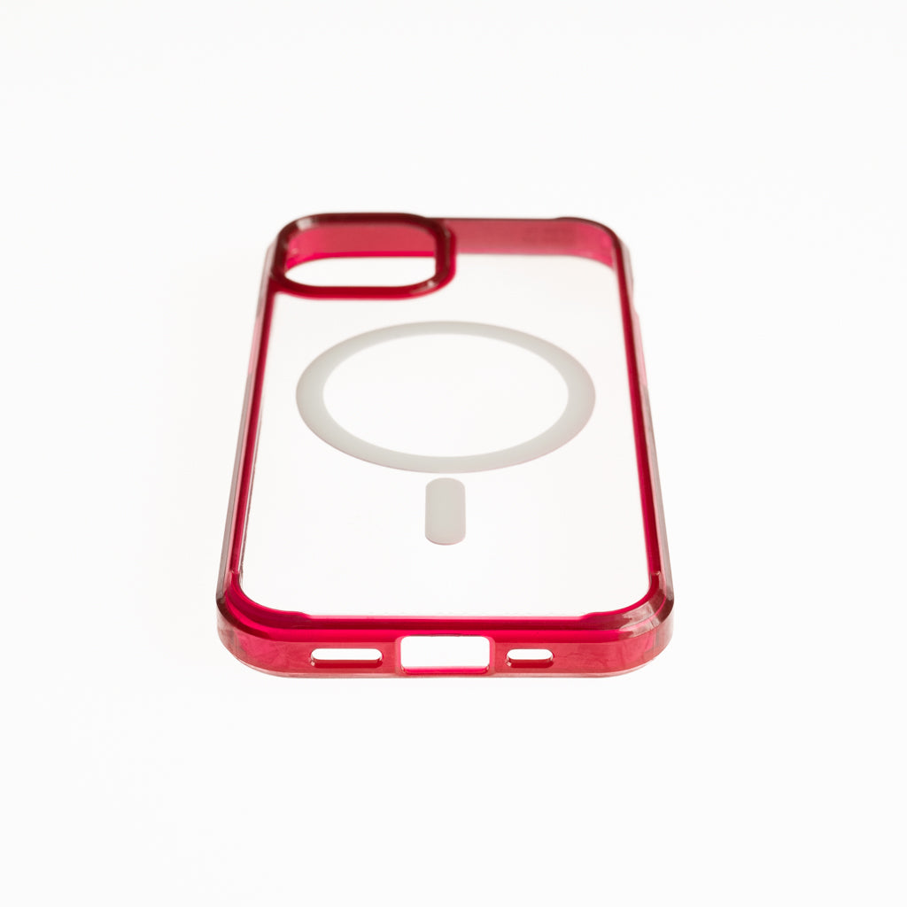 Estuche SPIGEN magsafe transparente - marco rojo IPHONE 13 PRO MAX