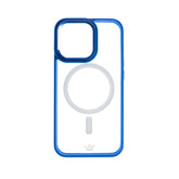 Estuche EL REY estuche transparente con borde azul con la función-magsafe IPHONE 13 PRO