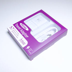 CP GEN kit pared carga rapida + cable empaque blanco / morado v8 micro usb