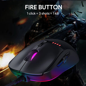 Accesorios AUKEY knight rgb gaming mouse 10000 dpi resolution con cable