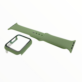 Accesorios EL REY pulsera + bumper con protector de pantalla para  apple watch 38 mm color verde claro