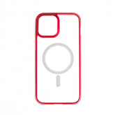 Estuche SPIGEN magsafe-transparente marco rojo IPHONE 12 / PRO 6.1
