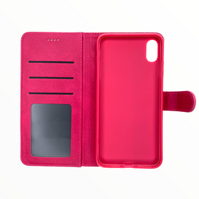 Estuche LC IMEEKE Libreta Con Porta Tarjeta Fucsia - Iphone  Xs Max