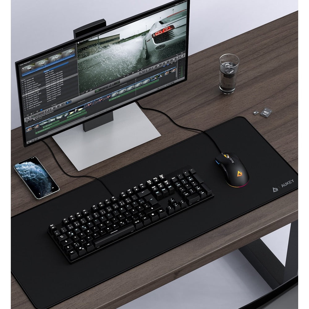 Accesorios AUKEY medium gaming mouse pad (bk)  (800mm x 300mm x 4mm)