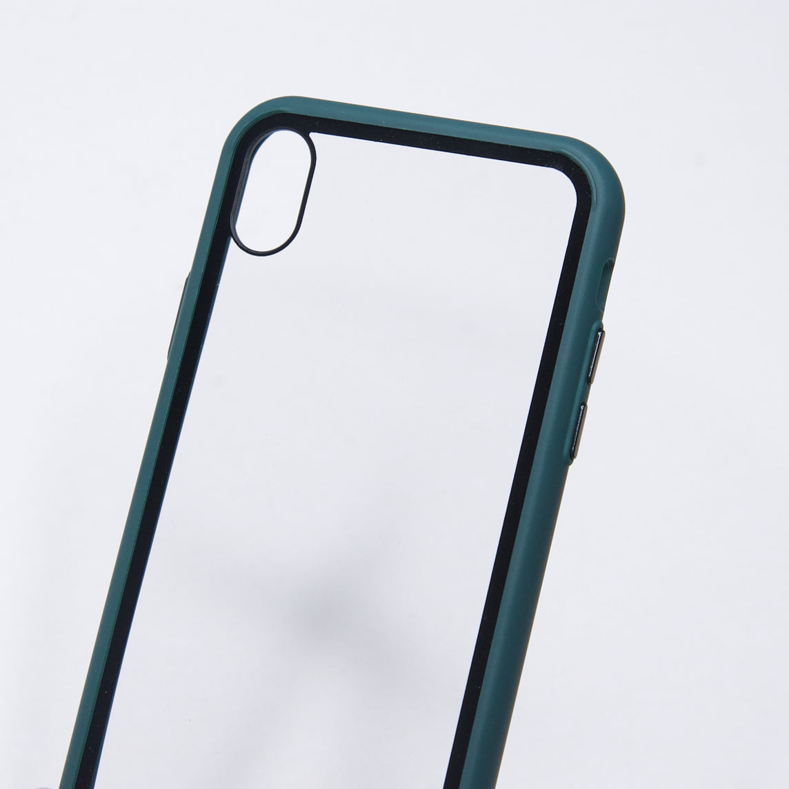 Estuche EL REY marco de color verde y parte de atras transparente - iphone xs max